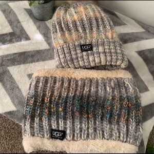 Beanie and scarf never used pastel color very delicate